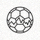 世界杯赛事分析网 logo - 蓝色极简足球分析标志